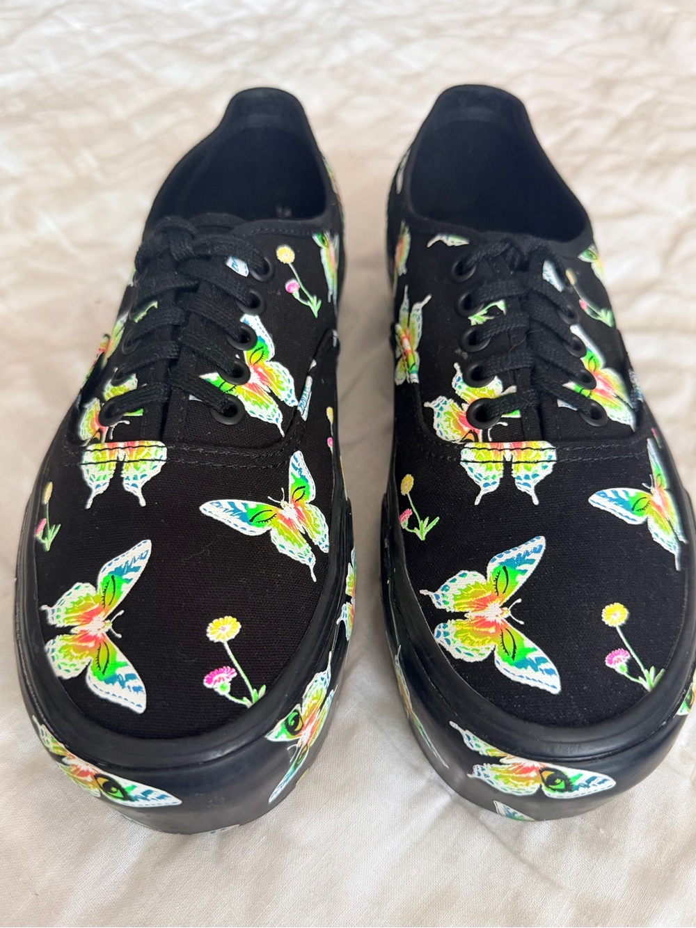 VANS Morph Blackout GLOW IN DARK Stacked Butterfly Sneakers Womens 10 Mens 8.5 - Picture 4 of 11